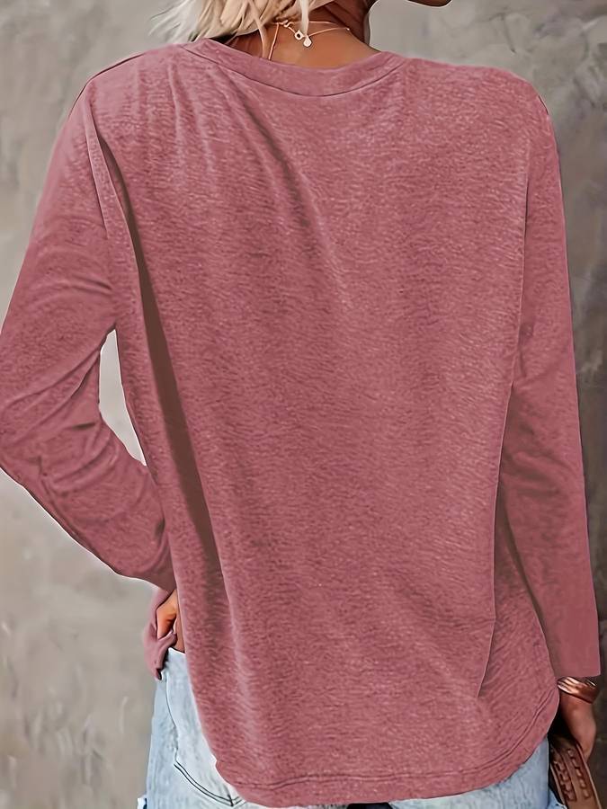 Weihnachtspullover – Locker Geschnittenes Langarmshirt Mit Weihnachtsbaum-Motiv für Damen