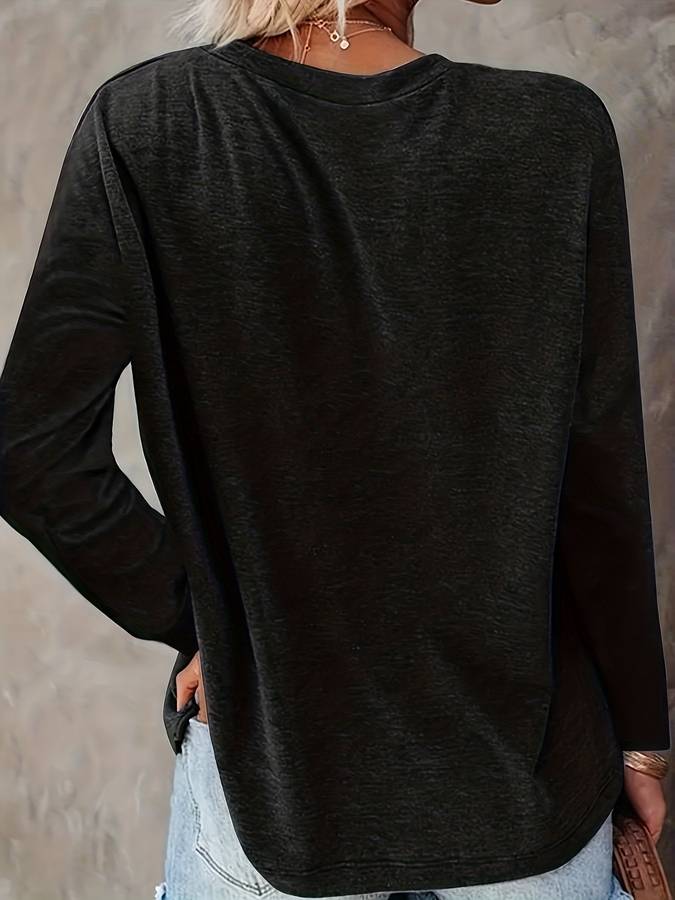 Weihnachtspullover – Locker Geschnittenes Langarmshirt Mit Weihnachtsbaum-Motiv für Damen