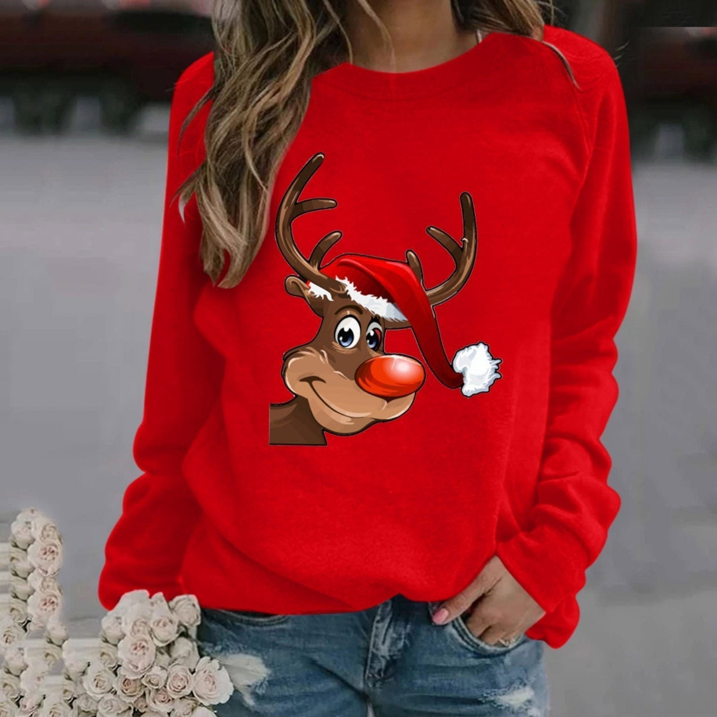 Weihnachtspullover | Lustig | Langarm | Weihnachtspullover | Winterkleidung für Frauen