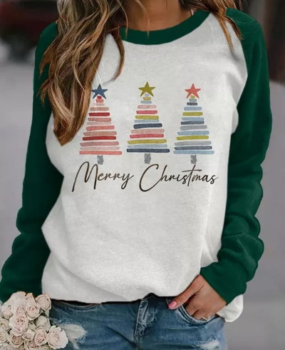 Weihnachtspullover – Rundhalsausschnitt – Langarm – Weihnachtspullover – Damenbekleidung