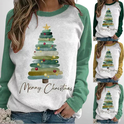 Weihnachtspullover | Weite Passform | Langarm | Weihnachtspulli | Damenbekleidung