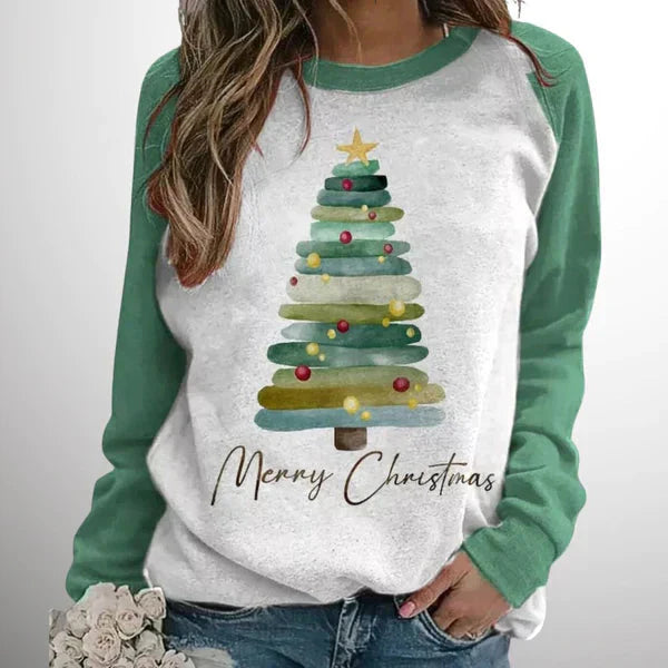 Weihnachtspullover | Weite Passform | Langarm | Weihnachtspulli | Damenbekleidung
