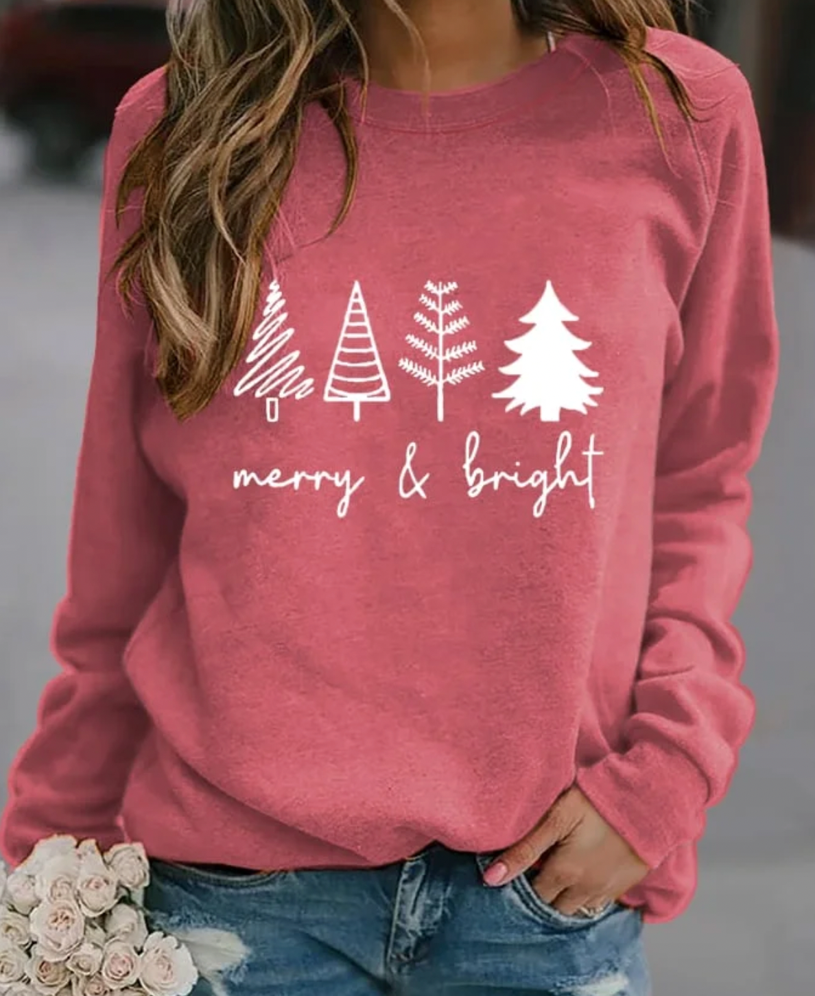 Weihnachtspullover – kuschelig – mit Rundhalsausschnitt – Weihnachtspullover – Winterkleidung für Damen