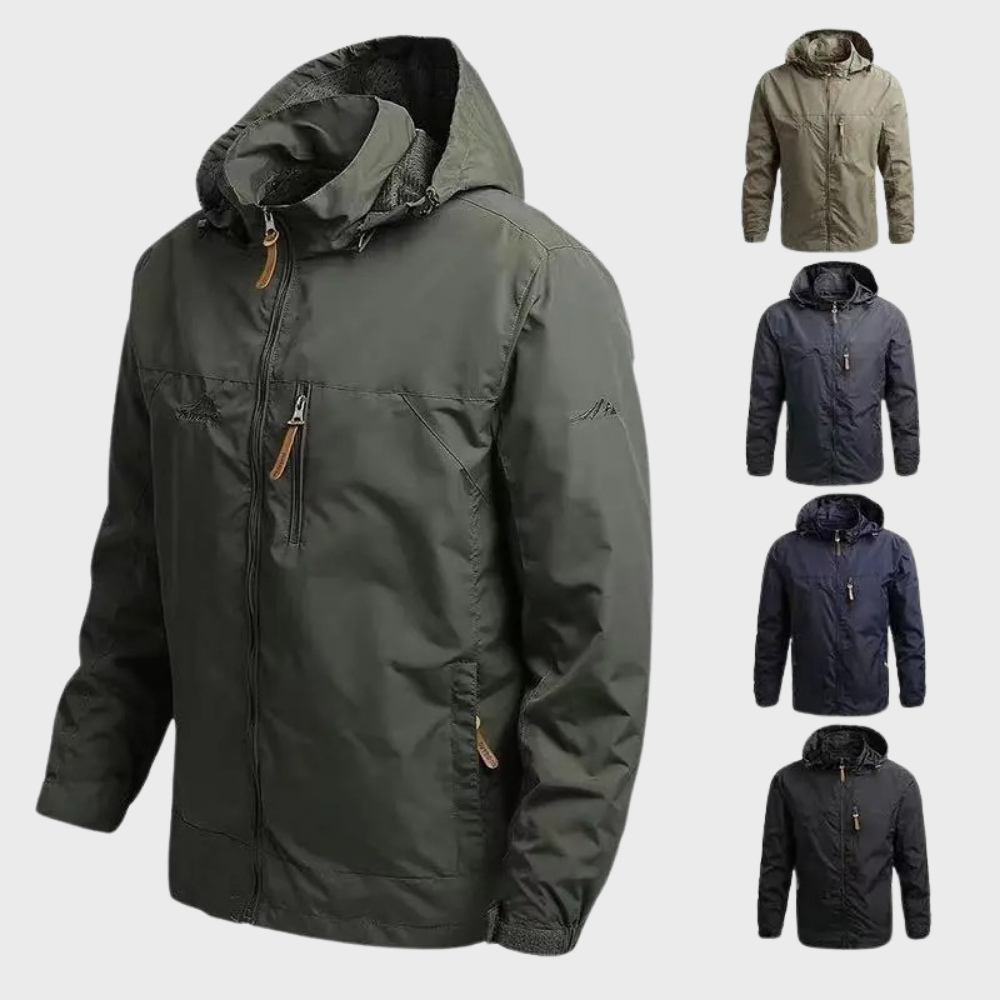 Windbreaker-Jacke | Mit Kapuze | Wasserdicht | Outdoor-Jacke | Herrenjacke