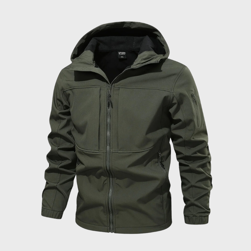 Windbreaker-Jacke – winddichte Outdoor-Jacke mit Kapuze und Reißverschluss für Herren