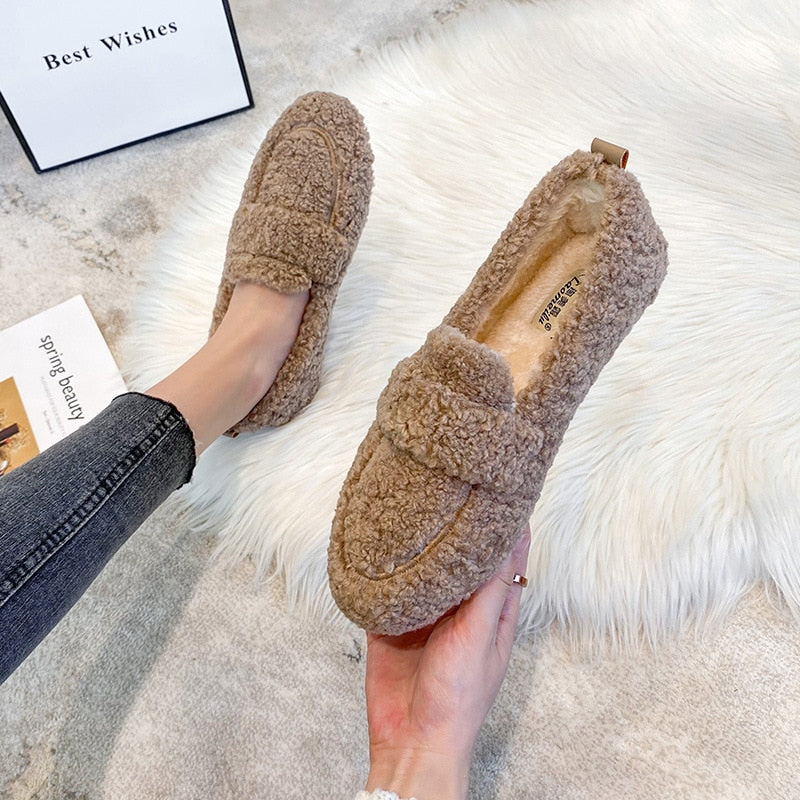 Winter Hausschuhe - Rutschfest - Fell - Warme Hausschuhe - Winterschuhe