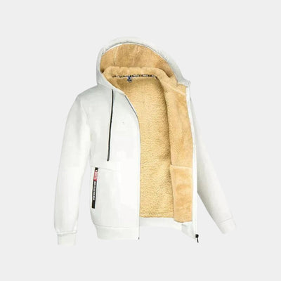 Winter-Kapuzenpullover | Warm | Fleece-gefüttert | Kapuzenpullover mit Reißverschluss | Kapuzenjacke für Herren
