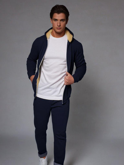 Winter-Kapuzenpullover | Warm | Fleece-gefüttert | Kapuzenpullover mit Reißverschluss | Kapuzenjacke für Herren