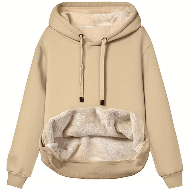 Winter-Kapuzenpullover – Warm – Weite Passform – Sherpa-Fleece Kapuzenpullover  –  Pullover-Kapuzenpullover