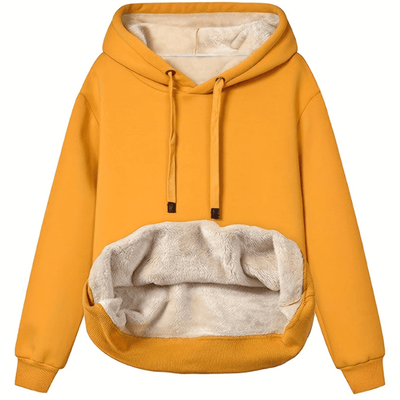 Winter-Kapuzenpullover – Warm – Weite Passform – Sherpa-Fleece Kapuzenpullover  –  Pullover-Kapuzenpullover