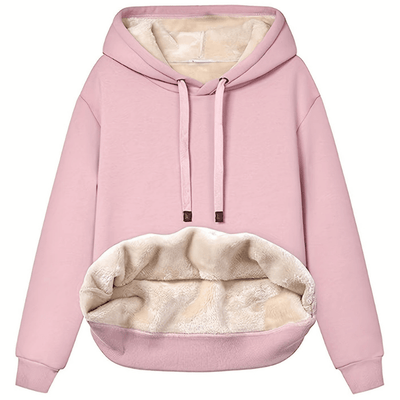 Winter-Kapuzenpullover – Warm – Weite Passform – Sherpa-Fleece Kapuzenpullover  –  Pullover-Kapuzenpullover