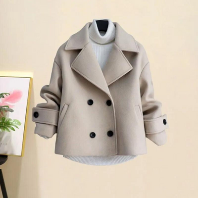 Winter-Outfit – dreiteilig – Rollkragenpullover – Wolljacke – Damenbekleidung