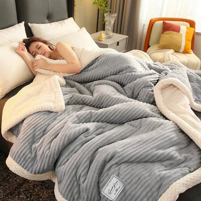Winterdecke – Plüsch – flauschig – warme Decke – Fleecedecke
