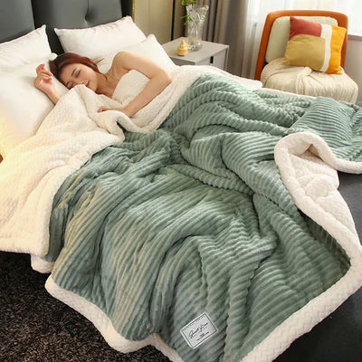 Winterdecke – Plüsch – flauschig – warme Decke – Fleecedecke