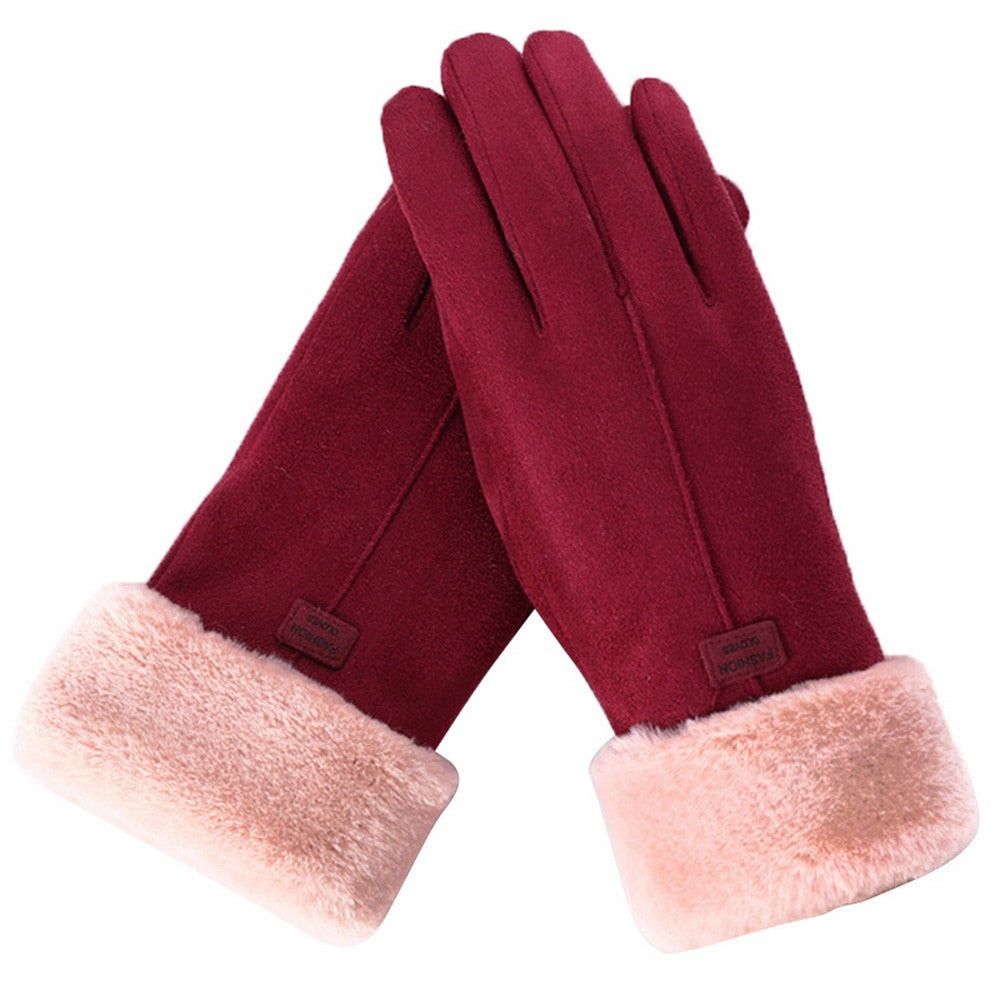 Winterhandschuhe | Warm | Pelz | Thermohandschuhe | Damenhandschuhe
