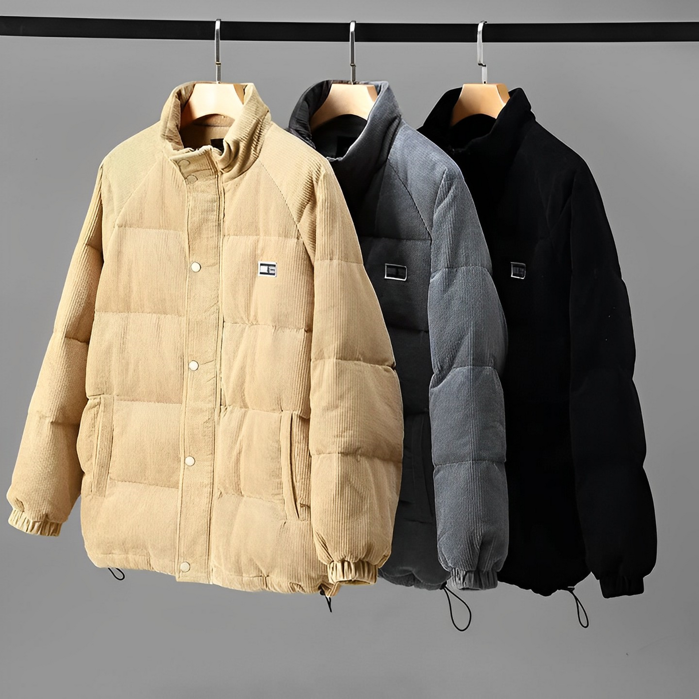 Winterjacke – Cord – Reißverschluss – Daunenjacke – Winterjacken für Herren