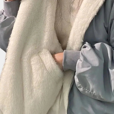 Winterjacke | Mit Kapuze | Mit Pelz gefüttert | Übergroße Jacke | Wintermäntel und -jacken für Damen