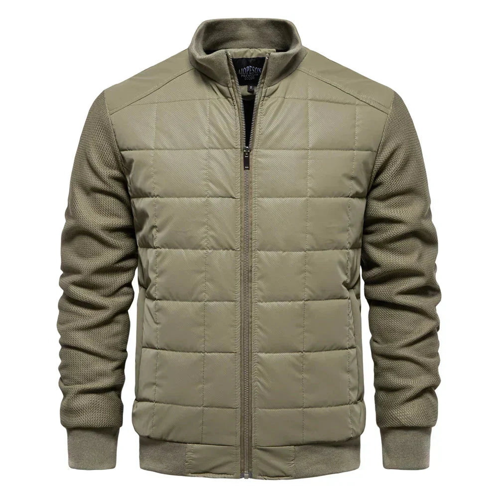 Winterjacke – dünne, gesteppte Herbst- und Winterjacke mit Reißverschluss für Herren