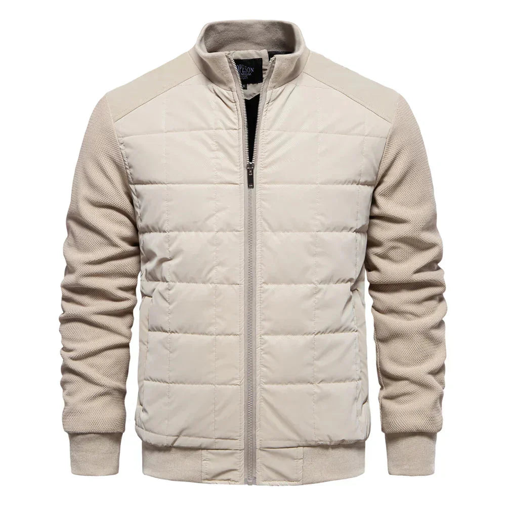 Winterjacke – dünne, gesteppte Herbst- und Winterjacke mit Reißverschluss für Herren