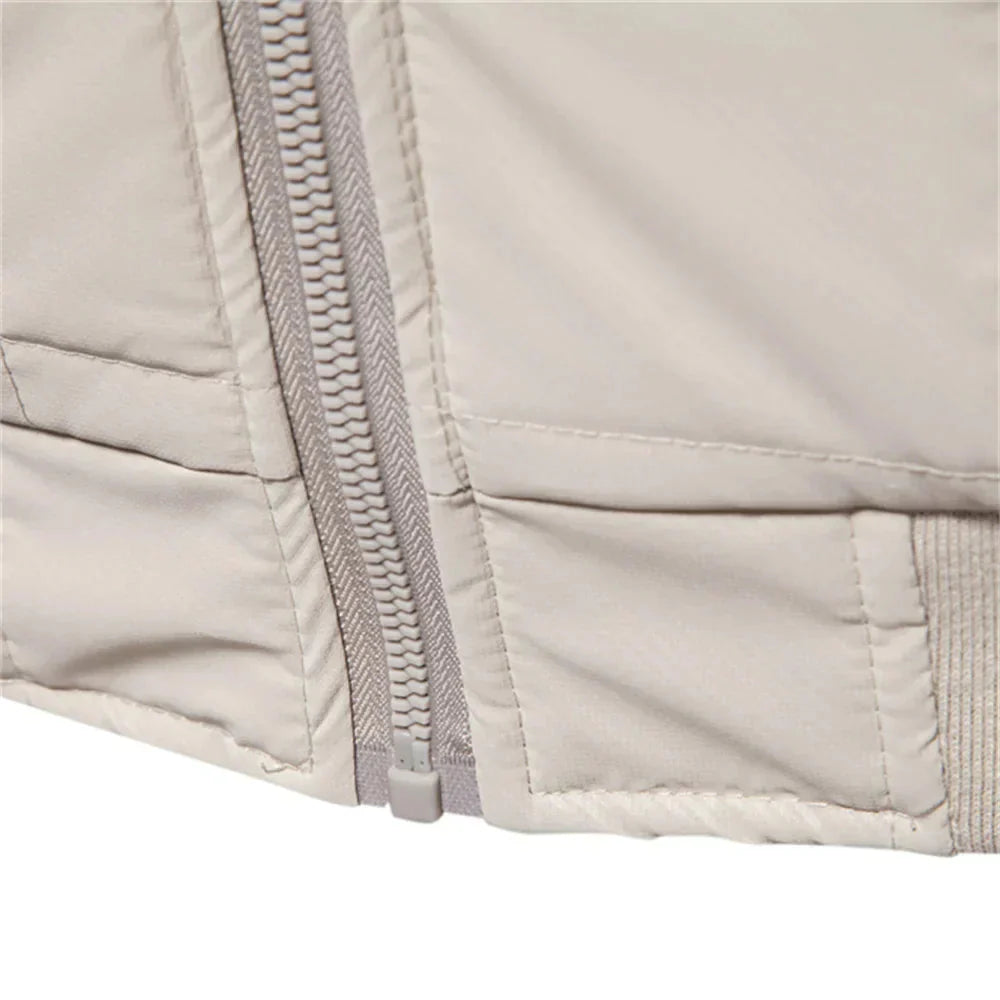 Winterjacke – dünne, gesteppte Herbst- und Winterjacke mit Reißverschluss für Herren