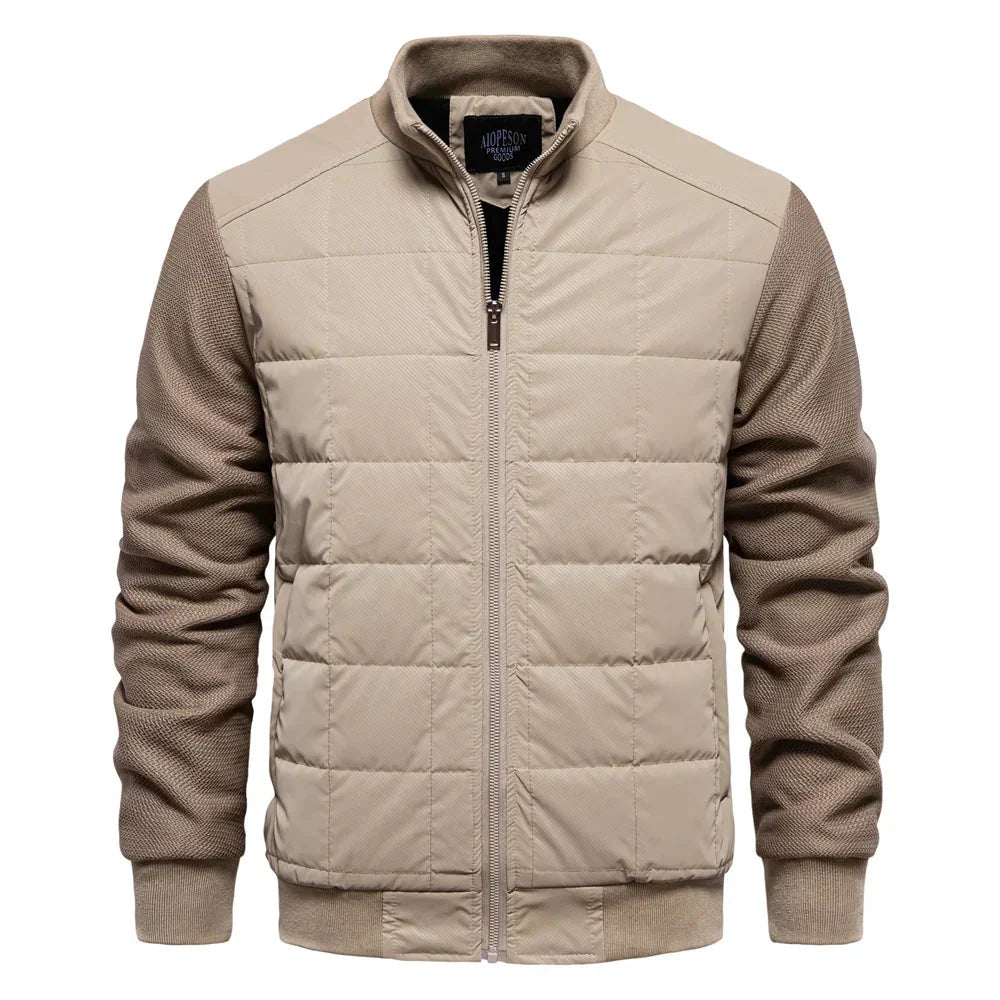Winterjacke – dünne, gesteppte Herbst- und Winterjacke mit Reißverschluss für Herren