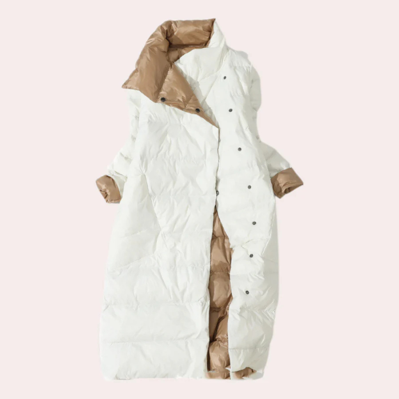 Wintermantel – Warm – Knöpfbar – Daunenmantel – Langer Wintermantel für Damen