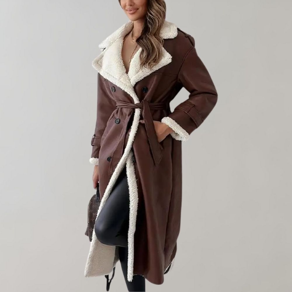 Wintermantel – Zweireiher – Gürtel – Langer Mantel – Winterjacken für Damen