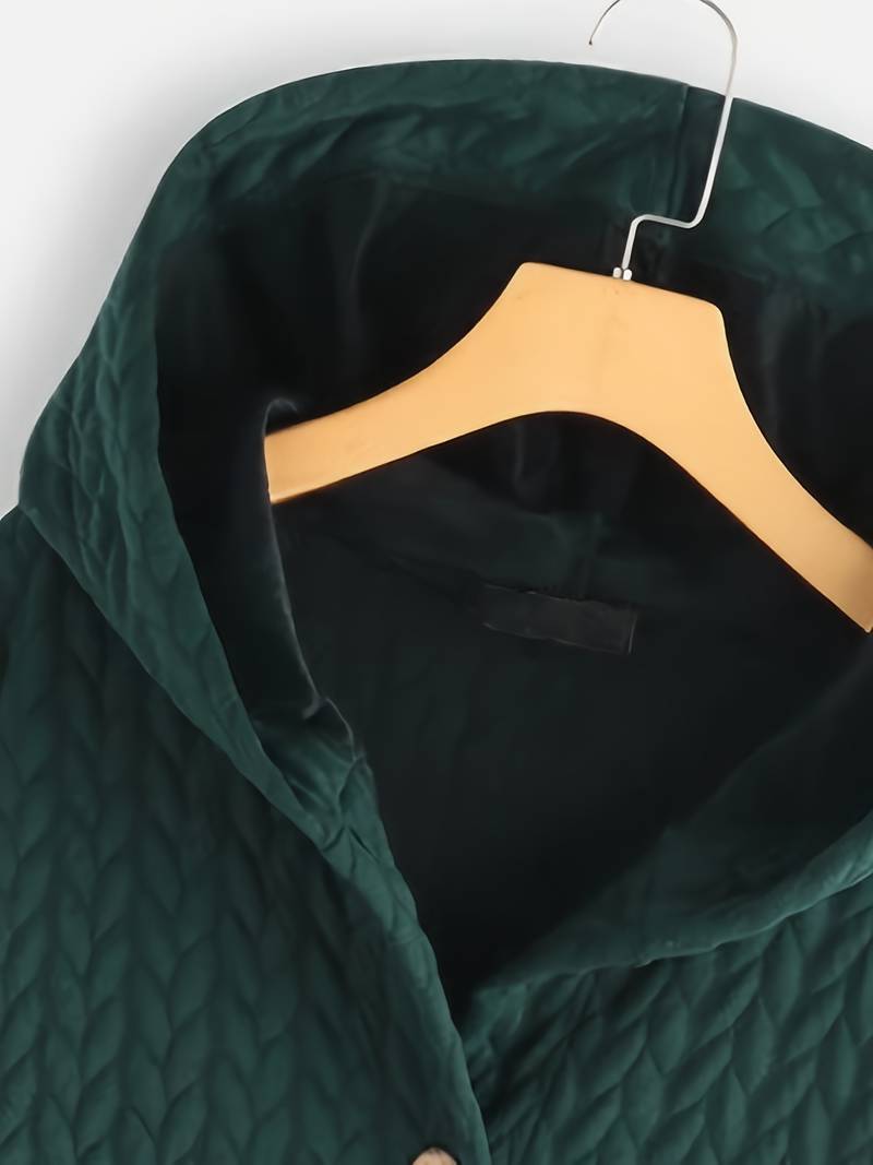 Wintermantel mit Kapuze - Warmer, übergroßer Wintermantel mit Knopfleiste für Damen