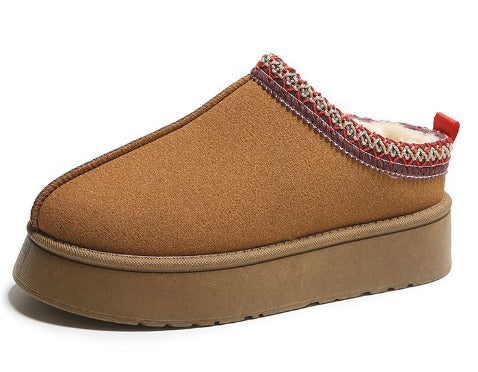 Winterpantoffeln | Warm | Mit Fell gefüttert | Plateau-Pantoffeln | Damenschuhe