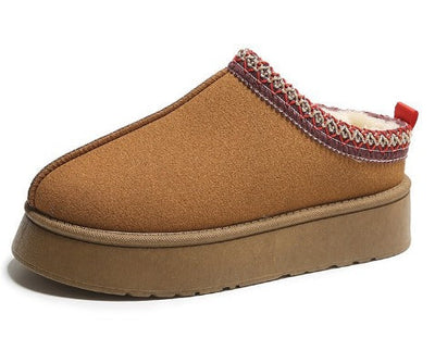 Winterpantoffeln | Warm | Mit Fell gefüttert | Plateau-Pantoffeln | Damenschuhe