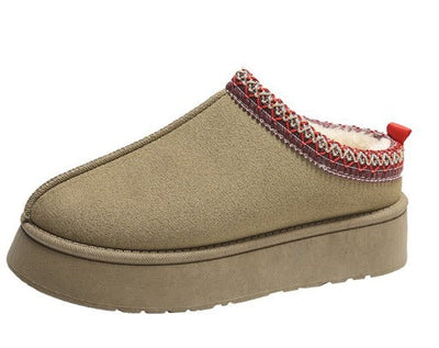 Winterpantoffeln | Warm | Mit Fell gefüttert | Plateau-Pantoffeln | Damenschuhe