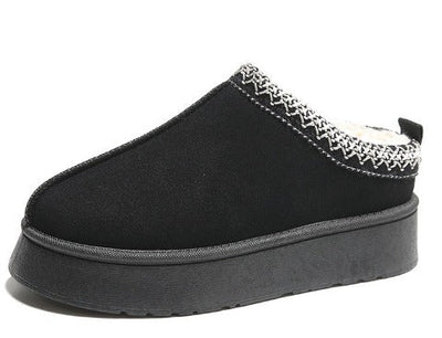 Winterpantoffeln | Warm | Mit Fell gefüttert | Plateau-Pantoffeln | Damenschuhe