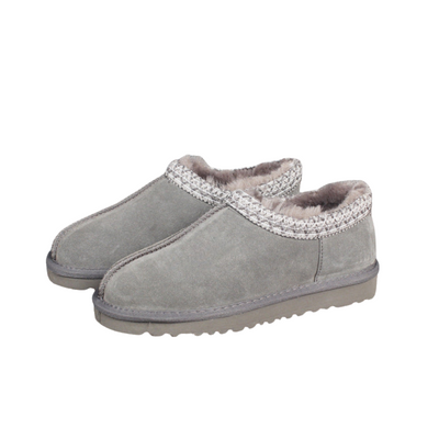 Winterschuhe – Aus Wildleder – Mit Fell gefüttert – Slip-On-Stiefel – Winterstiefel für Damen
