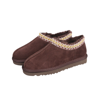 Winterschuhe – Aus Wildleder – Mit Fell gefüttert – Slip-On-Stiefel – Winterstiefel für Damen