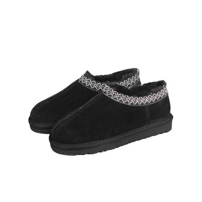 Winterschuhe – Aus Wildleder – Mit Fell gefüttert – Slip-On-Stiefel – Winterstiefel für Damen