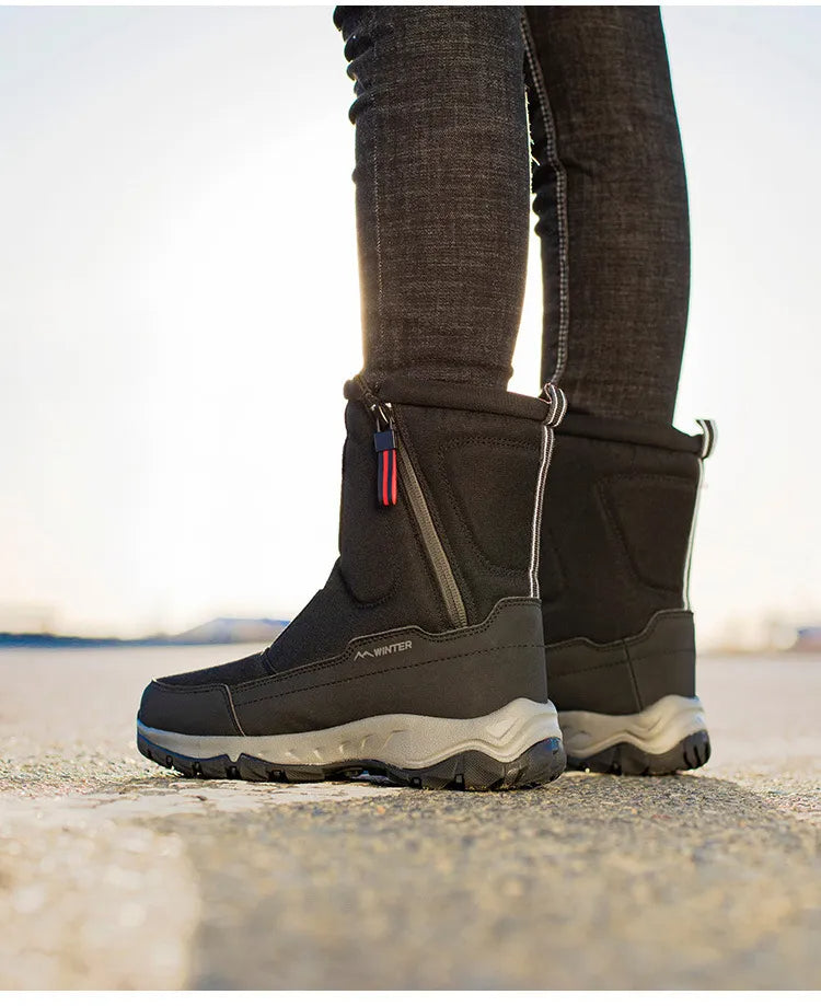 Winterstiefel | Wasserdicht | Rutschfest | Schneestiefel | Herrenstiefel