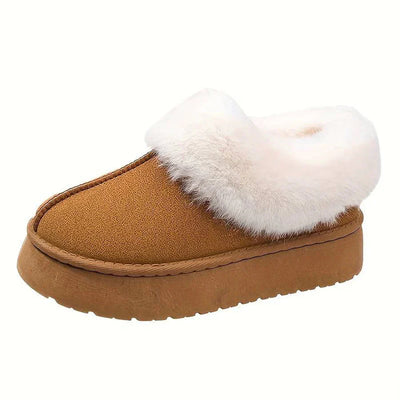 Winterstiefel – Winter-Slipper mit Fell für Damen