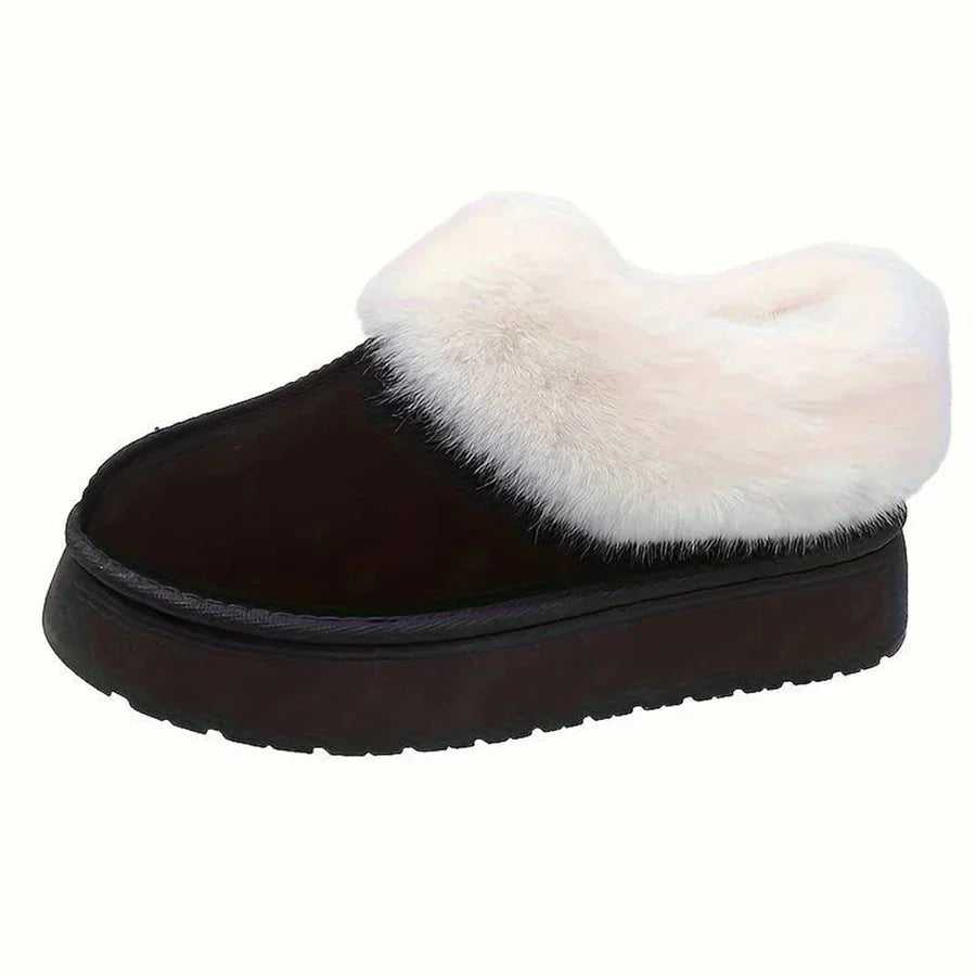Winterstiefel – Winter-Slipper mit Fell für Damen
