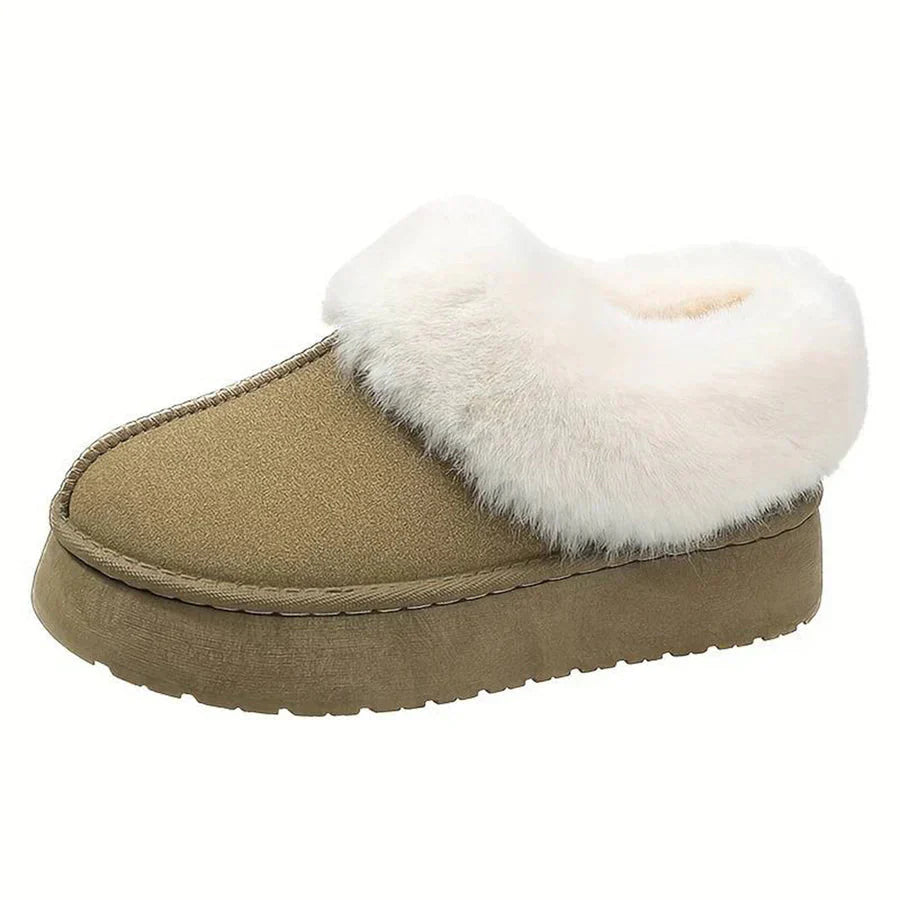 Winterstiefel – Winter-Slipper mit Fell für Damen