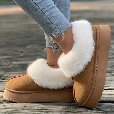 Winterstiefel – Winter-Slipper mit Fell für Damen