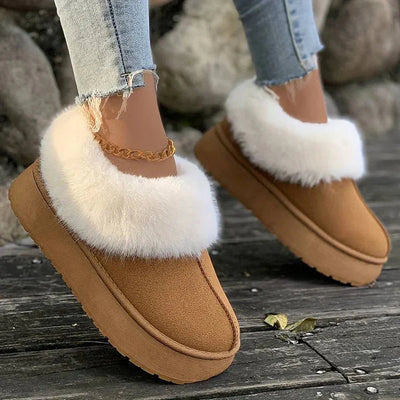 Winterstiefel – Winter-Slipper mit Fell für Damen