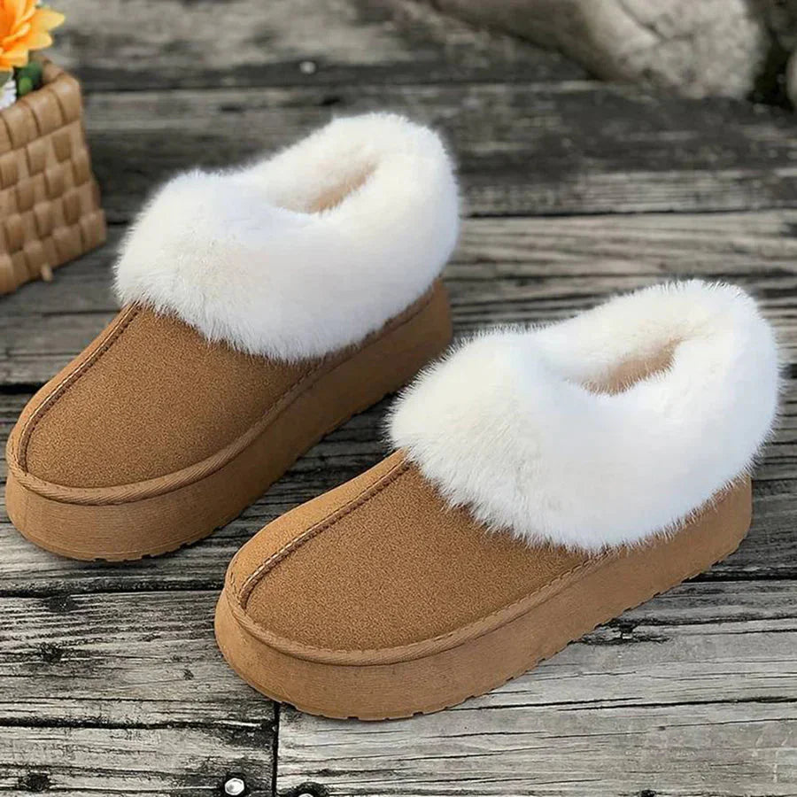 Winterstiefel – Winter-Slipper mit Fell für Damen