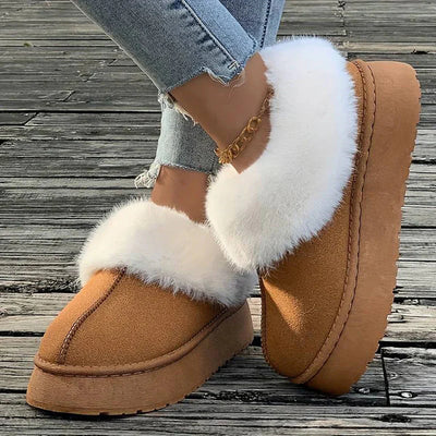 Winterstiefel – Winter-Slipper mit Fell für Damen