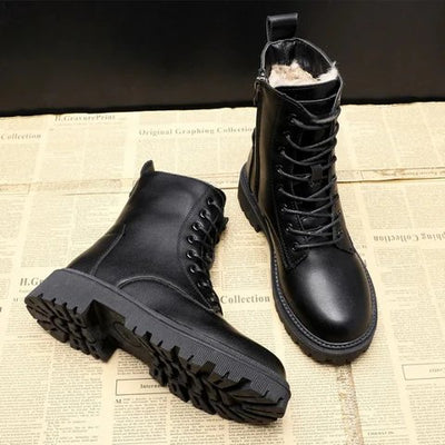 Winterstiefel | mit Fell gefüttert | Schnürstiefel | Stiefeletten | Damenstiefel