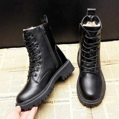 Winterstiefel | mit Fell gefüttert | Schnürstiefel | Stiefeletten | Damenstiefel