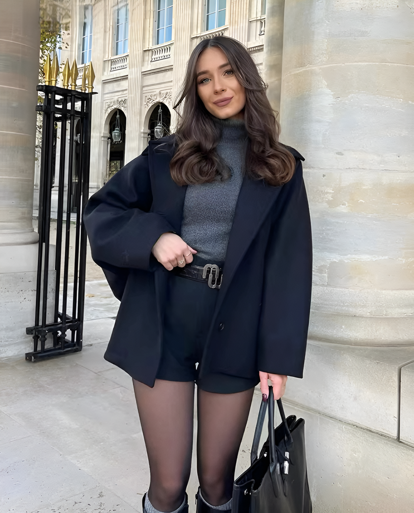 Woll-Trenchcoat | Kurz | Einreihig | Oversize-Jacke | Damenjacke