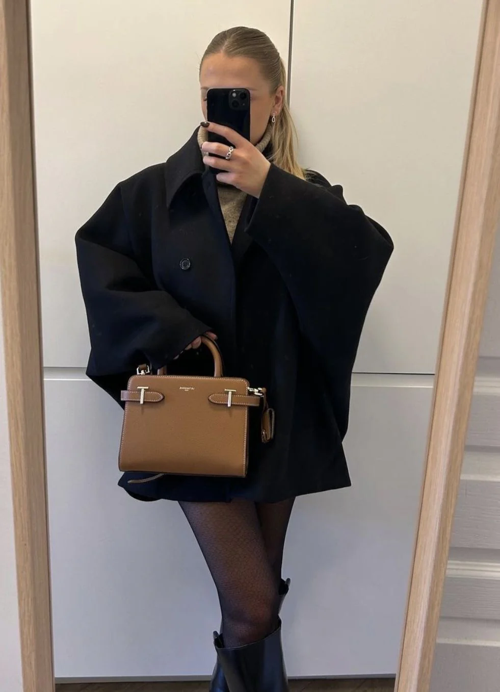 Wolljacke - Lockere Passform - Einreihig - Übergroße Jacke - Kurzer Wollmantel für Damen
