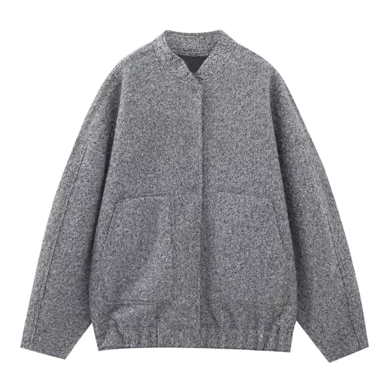 Wolljacke – zum Knöpfen – Kurz – Oversize-Jacke – Winterjacke für Damen