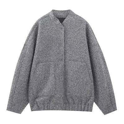Wolljacke – zum Knöpfen – Kurz – Oversize-Jacke – Winterjacke für Damen