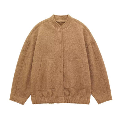 Wolljacke – zum Knöpfen – Kurz – Oversize-Jacke – Winterjacke für Damen